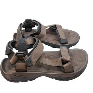 Teva Mens 9.5 Terra Fi 5 Hiking Sandal Turkish Brown Leather Trail Sport
